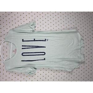 Victorias Secret LOVE Light Blue Sleep Dress Nightgown Pajamas MEDIUM